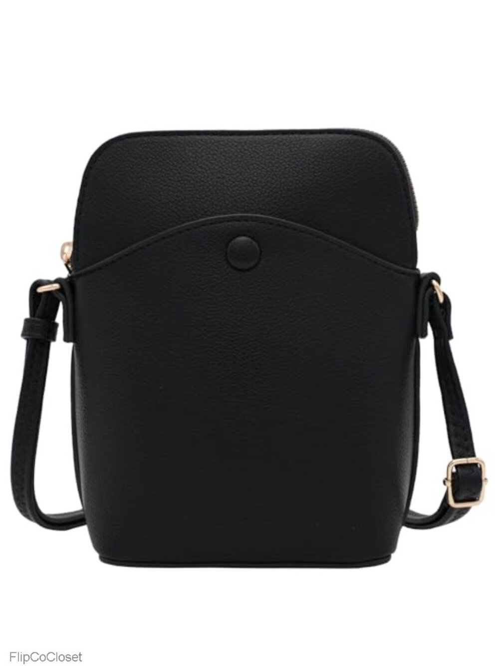 Solene Faux Leather Adjustable Crossbody Purse Small Handbag With Gold Hardware